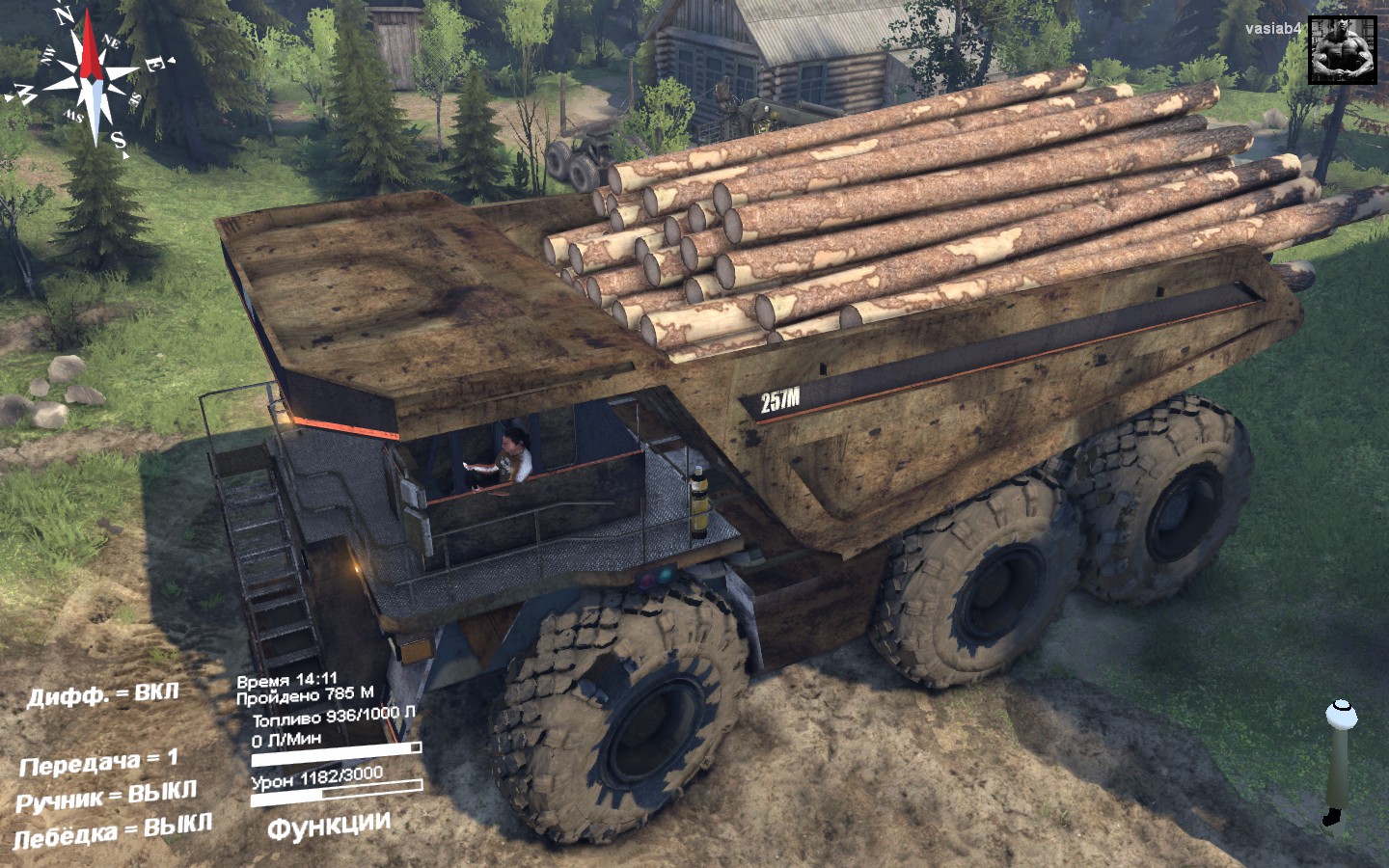 Caterpillar 6x6 для Spin Tires 2014 для Spintires 