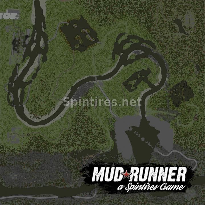 Карта «Дамба» для Spintires: MudRunner (v10.06.19) для Spintires 