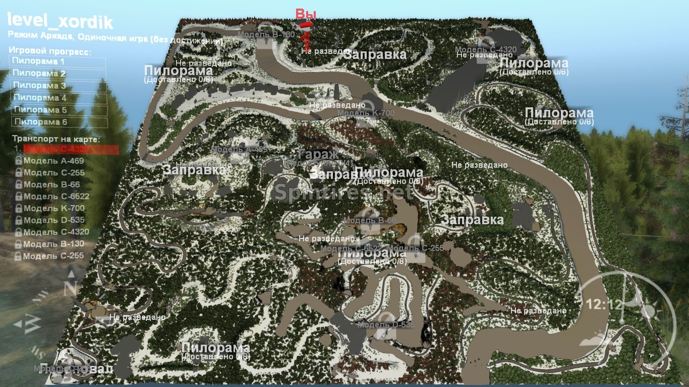 Карта «Хордик» для SpinTires v03.03.16 для Spintires 