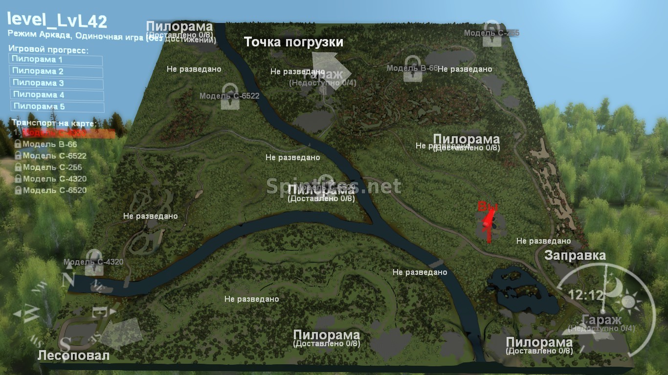 Карта «Lvl 42» для SpinTires v03.03.16 для Spintires 