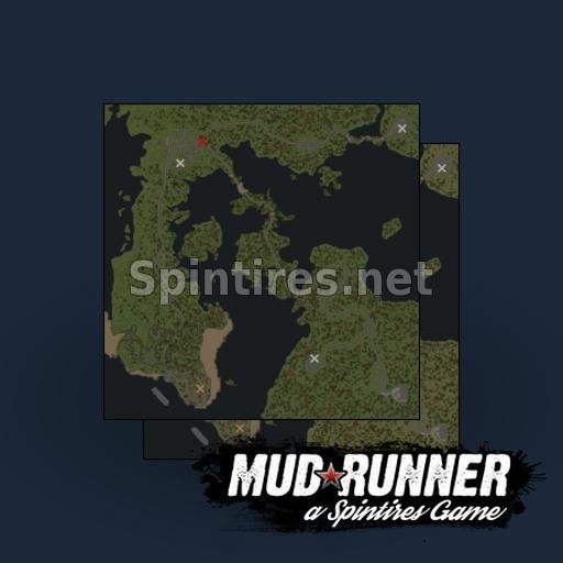 Карта «Maps Два берега деревни» для Spintires: MudRunner (v10.06.19) для Spintires 