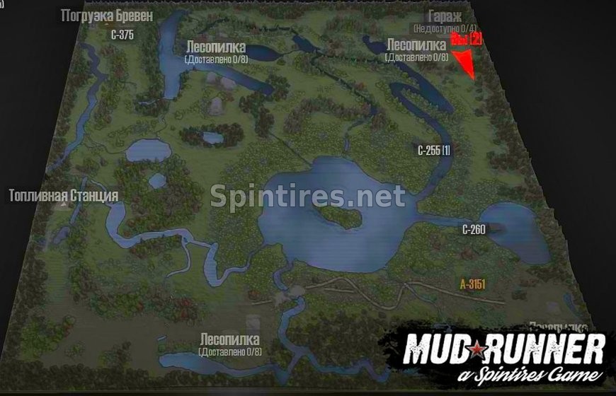 Карта «Болото Чекульган» для Spintires: MudRunner (v22.03.19) для Spintires 