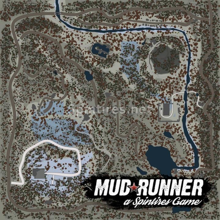 Карта «Занос на дороге» для Spintires: MudRunner (v10.06.19) для Spintires 
